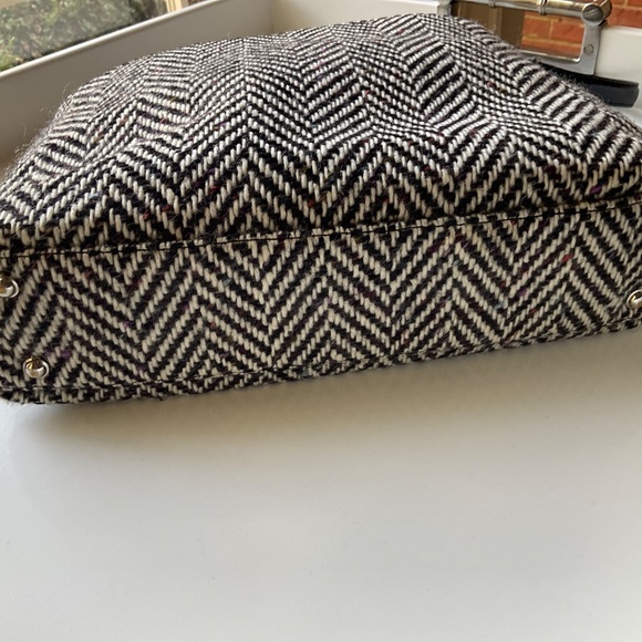 Vintage Kate Spade Wool Herringbone Tweed Handbag - Picture 4 of 8